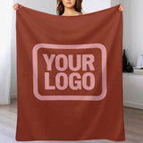Custom Coral Red Pink Blanket