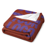 Custom Coral Red Lavender Blanket