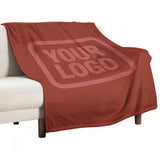 Custom Coral Red Copper Rose Blanket