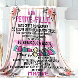 Blanket for Granddaughter Gifts - À Ma Petite-Fille... Il Est Rempli De Beaucoup D'Amour,” From Mamie, Birthday, Christmas, Everyday Encouragement, Inspirational