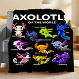 Gifts for Axolotl Lovers Blanket - Axolotls of the World - From Parents, Birthday, Christmas, Everyday Encouragement, Inspirational