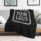 Custom Black Gray Blanket