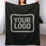 Custom Black Gray Blanket