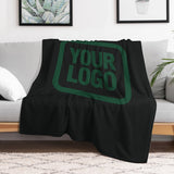 Custom Black Moss Green Blanket