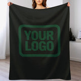 Custom Black Moss Green Blanket