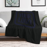 Custom Black Steel Blue Blanket
