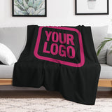 Custom Black Pink Blanket