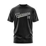Custom Black Gray T-Shirt