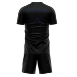 Custom Black Navy Soccer Set