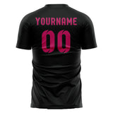 Custom Black Pink Soccer Jersey