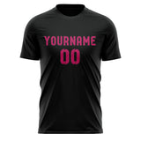 Custom Black Pink Soccer Jersey