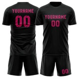 Custom Black Pink Soccer Set