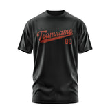 Custom Black Coral Red T-Shirt