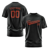 Custom Black Coral Red T-Shirt