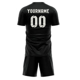 Custom Black White Soccer Set