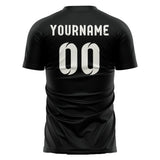 Custom Black White Soccer Jersey