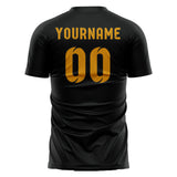 Custom Black Yellow Soccer Jersey