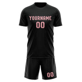 Custom Black Light Pink Soccer Set