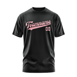 Custom Black Light Pink T-Shirt