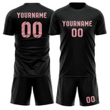Custom Black Light Pink Soccer Set