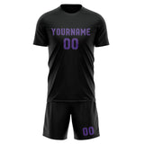 Custom Black Light Purple Soccer Set