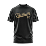 Custom Black Light Khaki T-Shirt