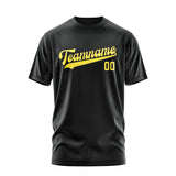 Custom Black Light Yellow T-Shirt