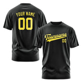Custom Black Light Yellow T-Shirt