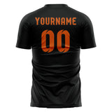 Custom Black Orange Soccer Jersey