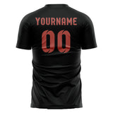 Custom Black Copper Rose Soccer Jersey