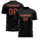 Custom Black Copper Rose Soccer Jersey