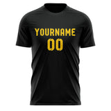 Custom Black Gold Soccer Jersey