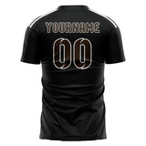 Custom Black Brown Soccer Jersey