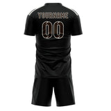 Custom Black Brown Soccer Set