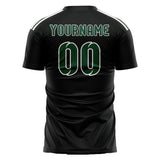 Custom Black Green Soccer Jersey