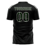 Custom Black Dark Green Soccer Jersey