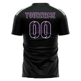 Custom Black Purple Soccer Jersey