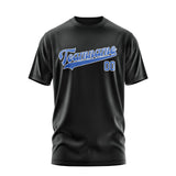 Custom Black Sky Blue T-Shirt