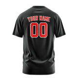 Custom Black Orange Red T-Shirt