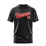 Custom Black Orange Red T-Shirt
