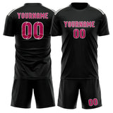 Custom Black Pink Soccer Set