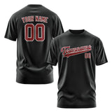 Custom Black Crimson Red T-Shirt