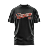 Custom Black Coral Red T-Shirt