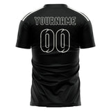 Custom Black Black Soccer Jersey