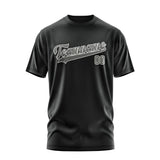 Custom Black Dark Grey T-Shirt