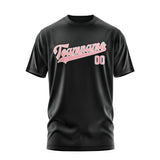 Custom Black Light Pink T-Shirt