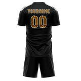 Custom Black Khaki Soccer Set