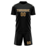 Custom Black Khaki Soccer Set