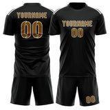 Custom Black Khaki Soccer Set