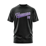 Custom Black Light Purple T-Shirt